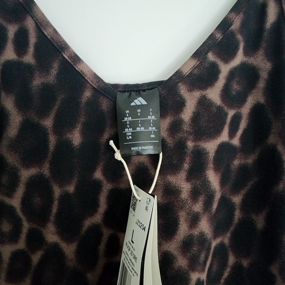 Adidas Essentials Leopard Print Mini 3 Stripes Dr… - image 3